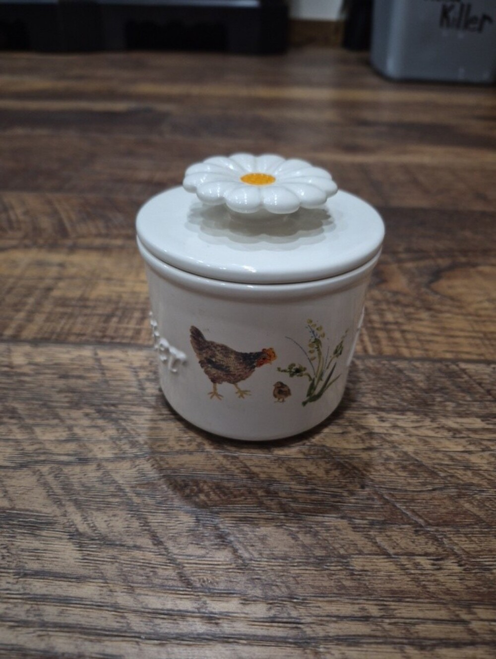 Paula Deen's Family Kitchen Garden Rooster Stoneware Butter Bell/Dish/Crock